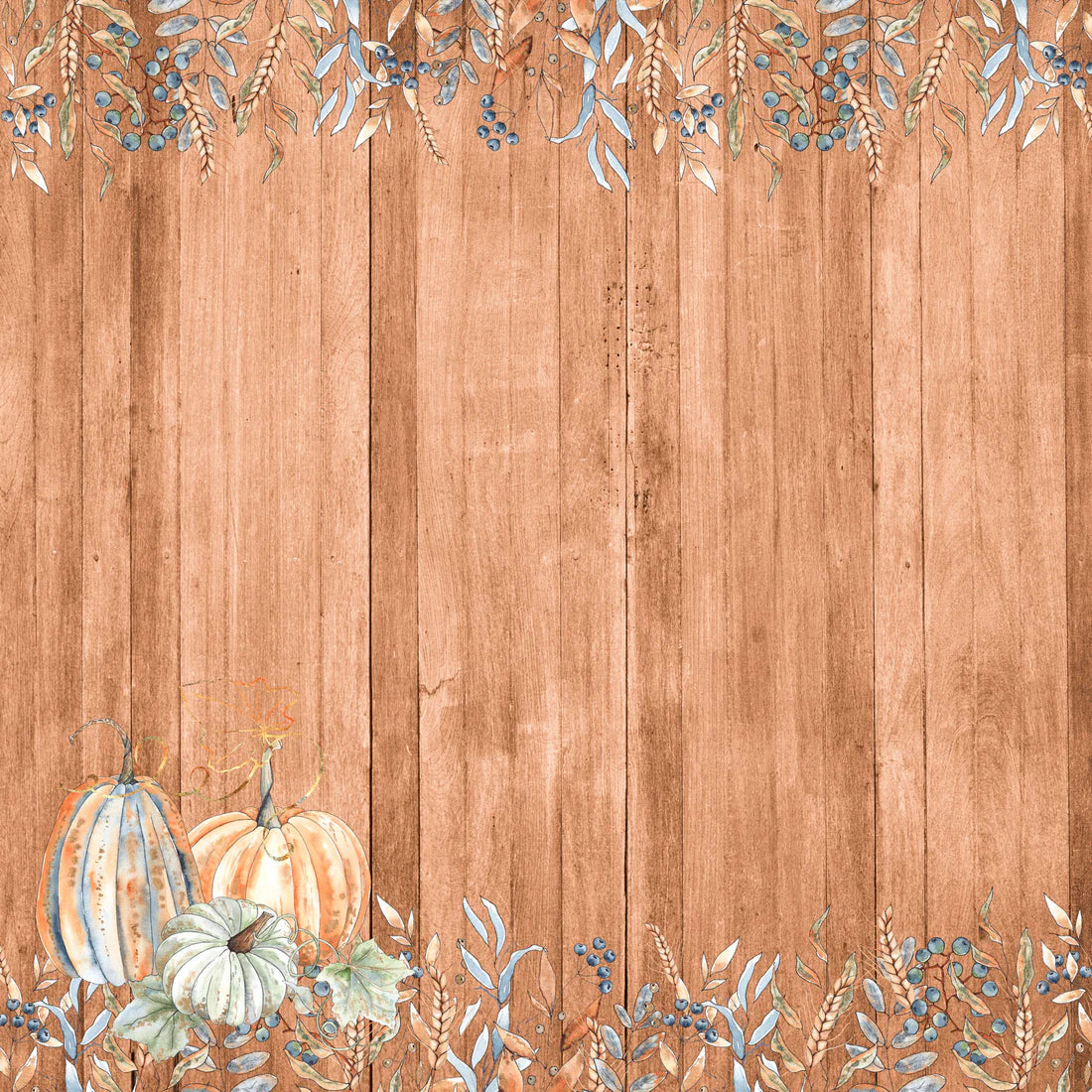 SSC Designs Pumpkin Patch Collection - Pretty Pumpkins 12 x 12 Double-Sided Scrapbook Paper