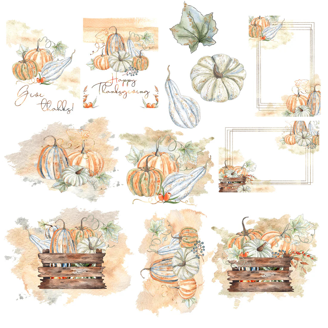SSC Designs Pumpkin Patch Collection Laser Cut Ephemera Embellishments