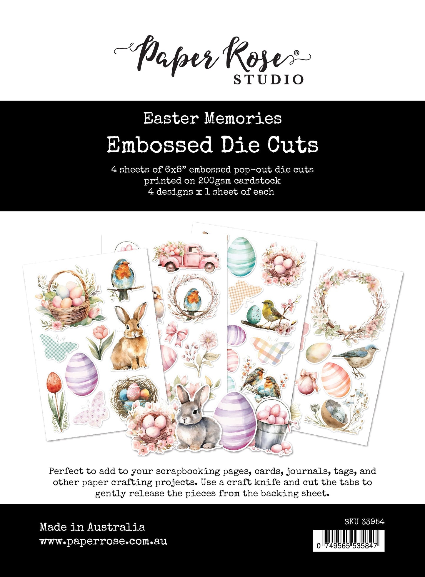 Paper Rose Studio - Easter Memories Embossed Die Cuts