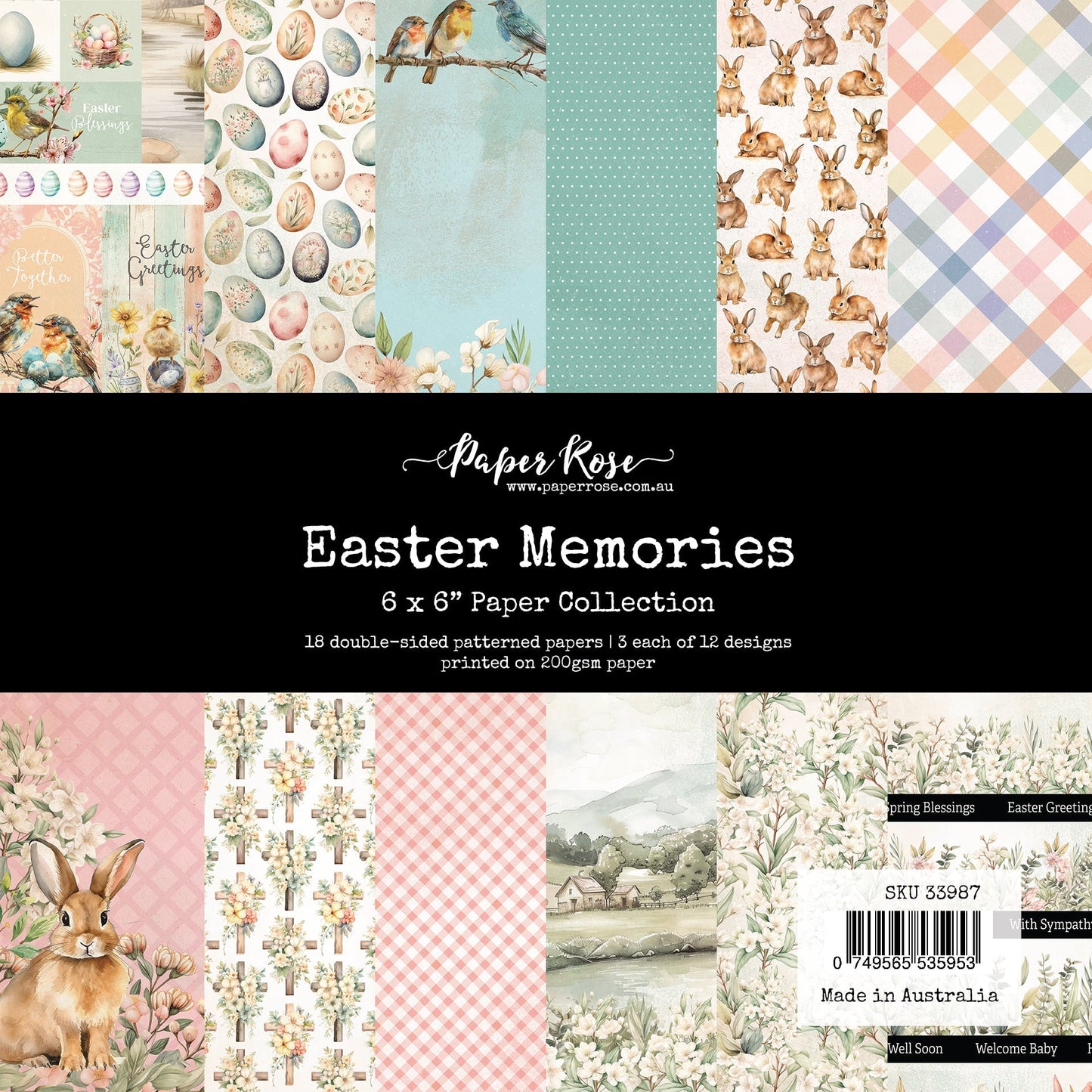 Paper Rose Studio - Easter Memories 6 x 6 Paper Collection