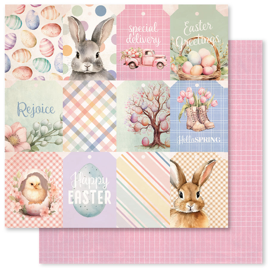 Paper Rose Studio - Double Sided 12 x 12 Paper - Easter Memories E