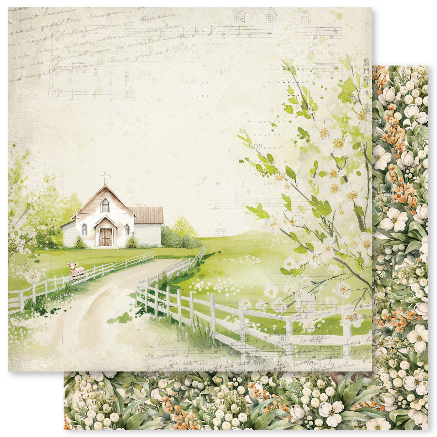 Paper Rose Studio - Double Sided 12 x 12 Paper - Easter Village E