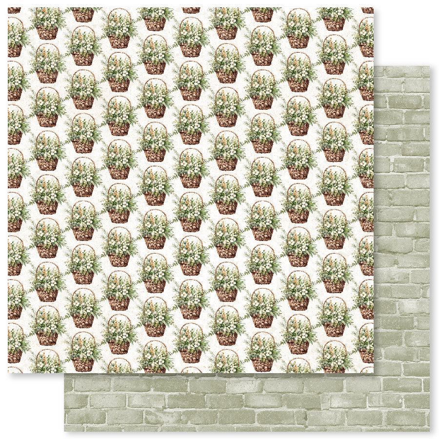 Paper Rose Studio - Double Sided 12 x 12 Paper - Easter Village Basics A
