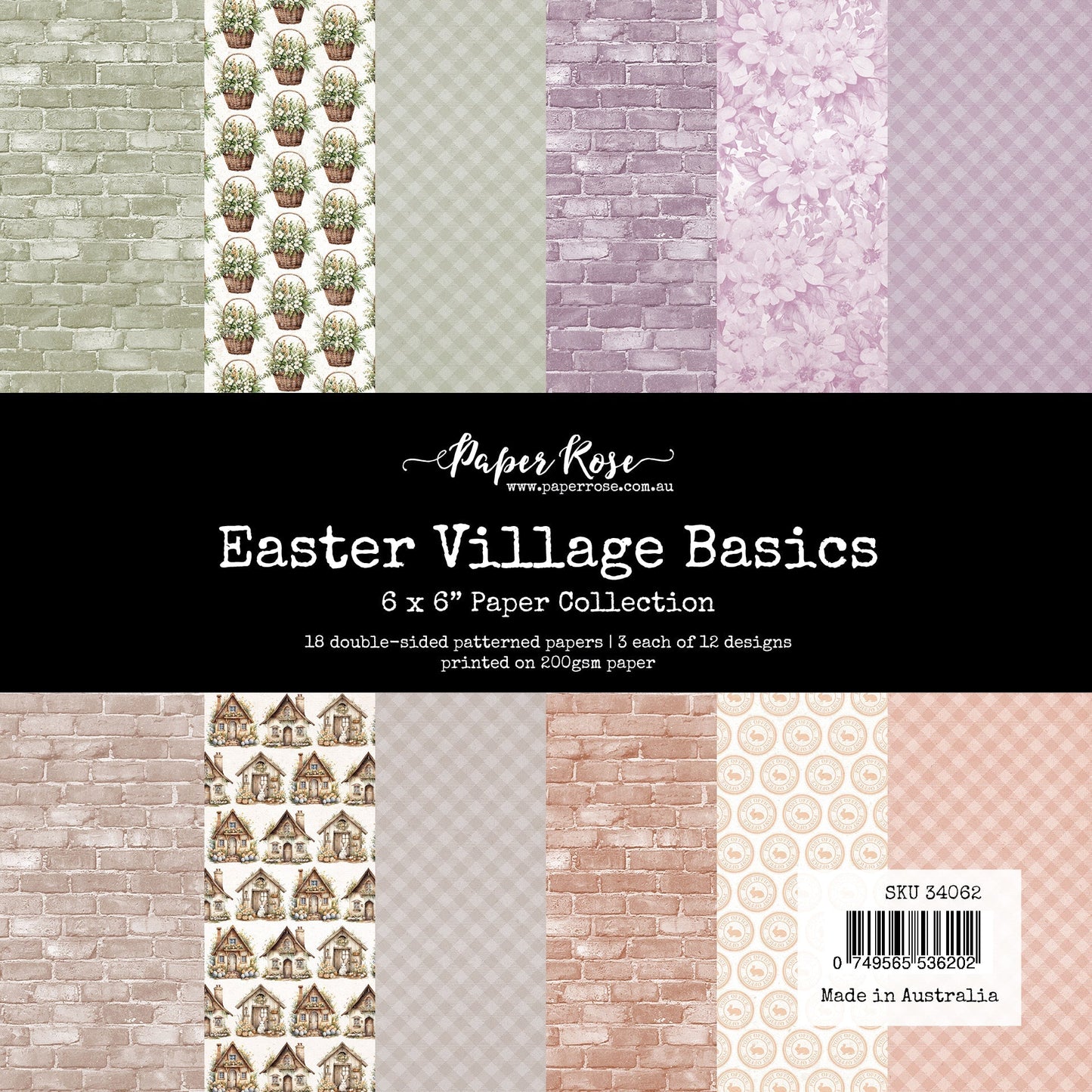 Paper Rose Studio - Easter Village Basics 6 x 6 Paper Collection