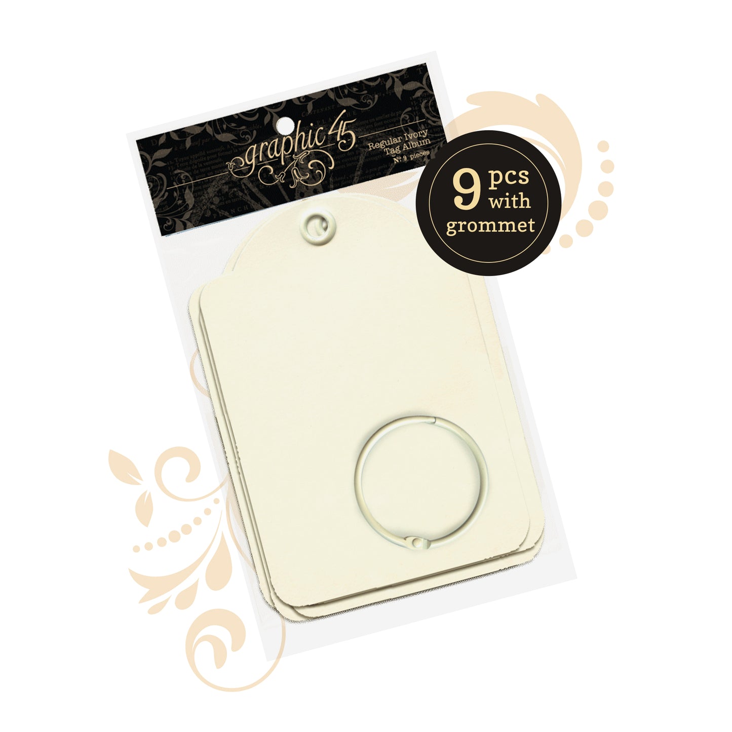 Graphic 45 Regular Tag Album, Ivory