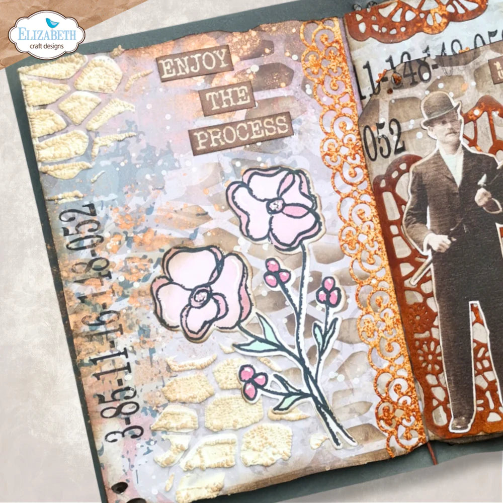 Elizabeth Craft Designs - Hello You Collection - Stencils - Journal 10