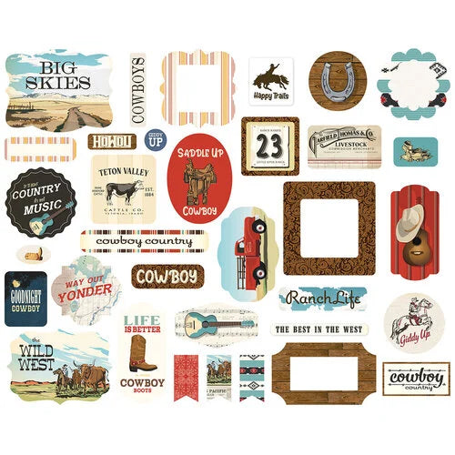 Carta Bella Paper - Cowboys Collection - Ephemera