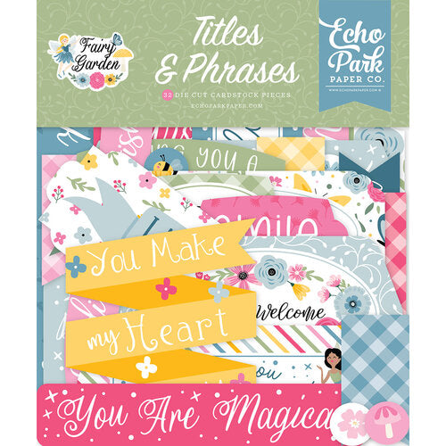Echo Park - Fairy Garden Collection - Ephemera - Titles and Phrases