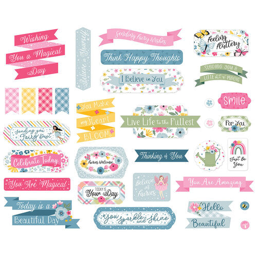 Echo Park - Fairy Garden Collection - Ephemera - Titles and Phrases