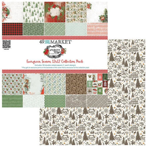49 and Market - Evergreen Season Collection - 12 x 12 Collection Paper Pack