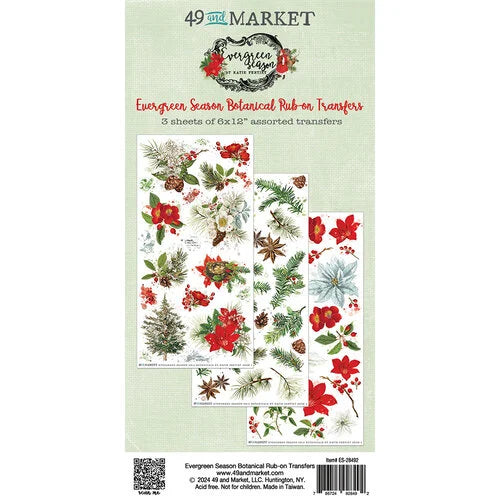 49 and Market - Evergreen Season Collection - Rub- On Transfers - Essentials