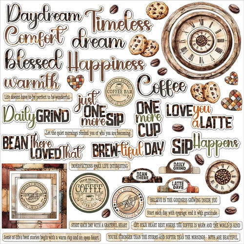 49 and Market - Country Heart Cafe Collection - Chipboard Assortment