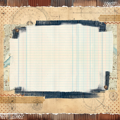 49 and Market - Rust and Revs Collection - 12 x 12 Double Sided Paper - Adventure