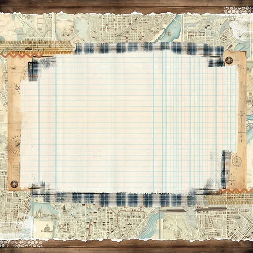 49 and Market - Rust and Revs Collection - 12 x 12 Double Sided Paper - Wanderlust