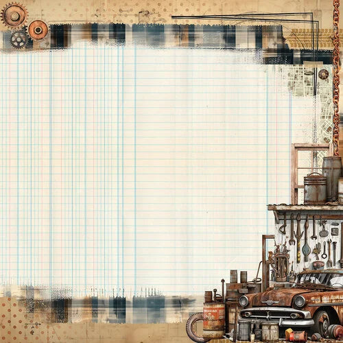 49 and Market - Rust and Revs Collection - 12 x 12 Double Sided Paper - Expedition