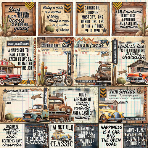 49 and Market - Rust and Revs Collection - 12 x 12 Double Sided Paper - Charming