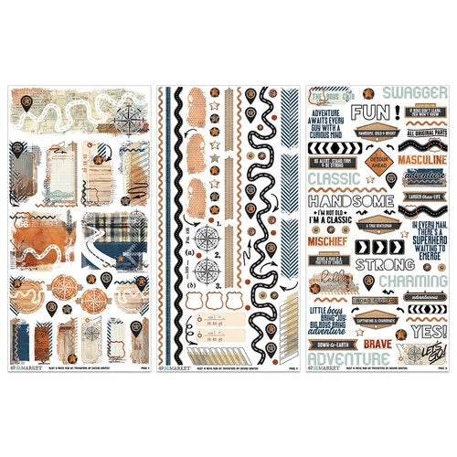 49 and Market - Rust and Revs Collection - Blendable Rub-On Transfers