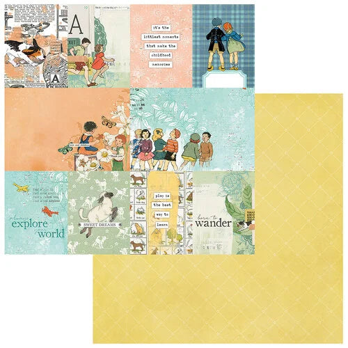 49 and Market - Toddler Time - 12 x 12 Double-Sided Paper - Journal Cards