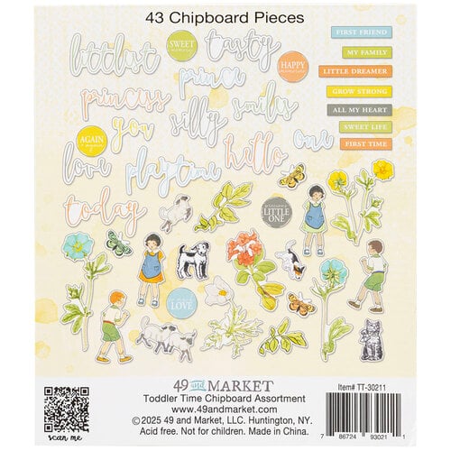 49 and Market - Toddler Time - Chipboard Set