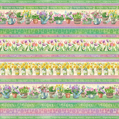 Graphic 45 - Grow With Love Collection - 12 x 12 Double Sided Paper - Garden Club