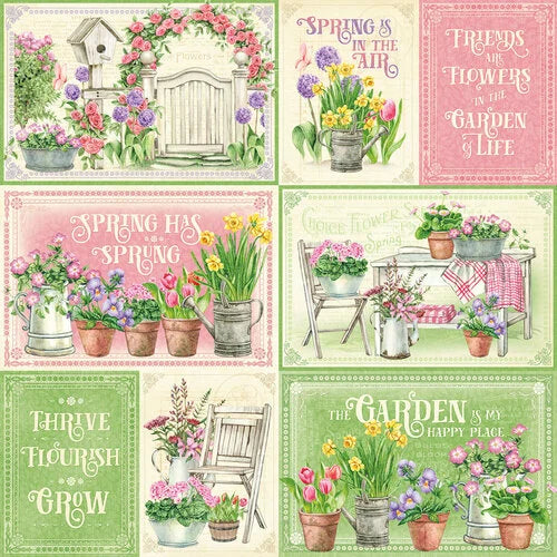 Graphic 45 - Grow With Love Collection - 12 x 12 Double Sided Paper - Friends And Flowers