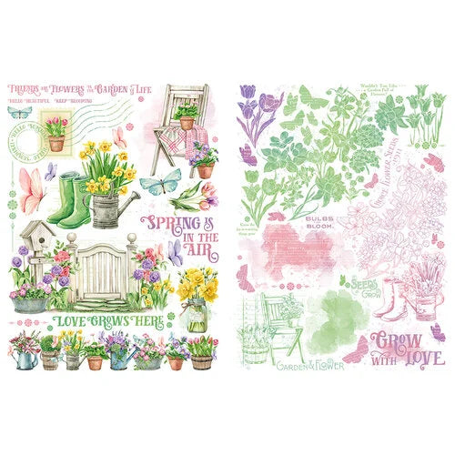 Graphic 45 - Grow With Love Collection - Rub-On Transfers