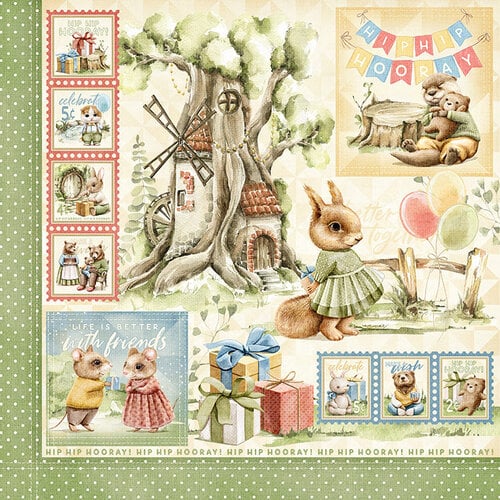 Graphic 45 - Hip Hip Hooray Collection - 12 x 12 Double Sided Paper - Hip Hip Hooray
