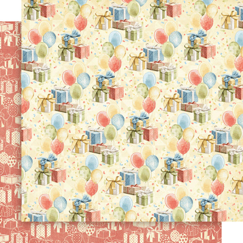 Graphic 45 - Hip Hip Hooray Collection - 12 x 12 Double Sided Paper - Celebrate With Me