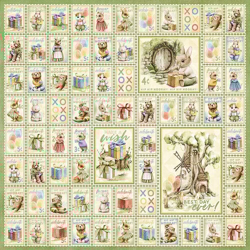 Graphic 45 - Hip Hip Hooray Collection - 12 x 12 Double Sided Paper - Lots Of Love