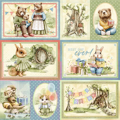 Graphic 45 - Hip Hip Hooray Collection - 12 x 12 Double Sided Paper - Best Day Ever