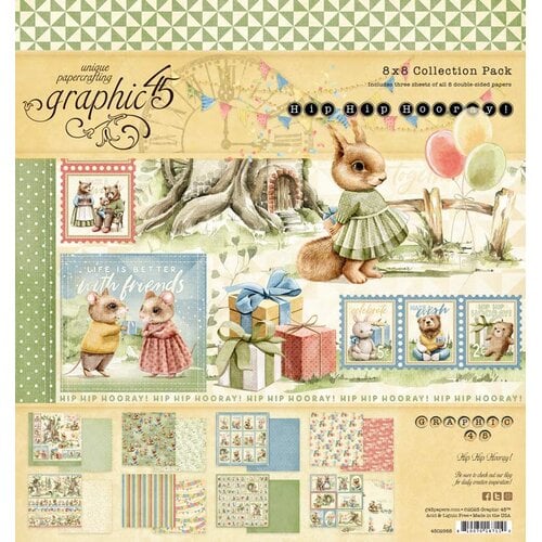 Graphic 45 - Hip Hip Hooray Collection - 8 x 8 Collection Pack