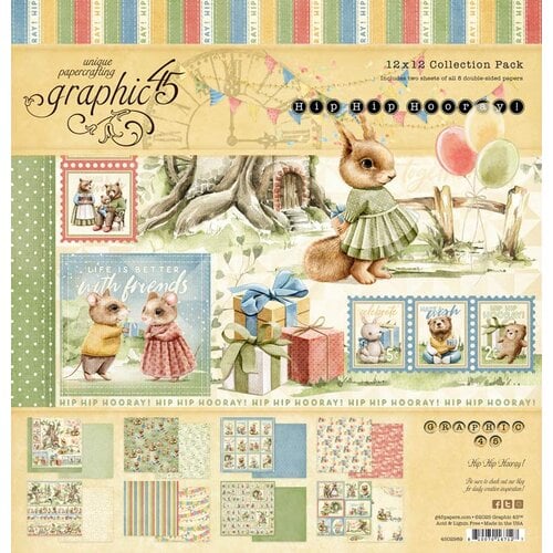 Graphic 45 - Hip Hip Hooray Collection - 12 x 12 Collection Pack