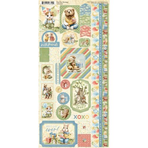 Graphic 45 - Hip Hip Hooray Collection - Cardstock Stickers