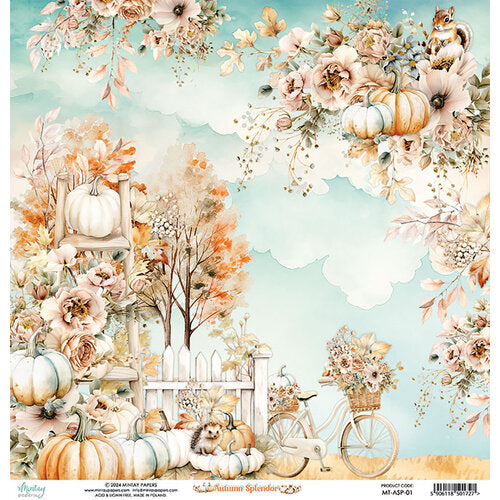 Mintay Papers - Autumn Splendor Collection - 12 x 12 Double Sided Paper - 1