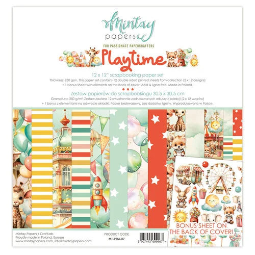 Mintay Papers - Playtime Collection - 12 x 12 Paper Set