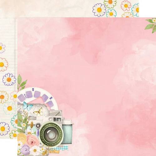 Simple Stories - Simple Vintage Flower Shoppe Collection - 12 x 12 Double Sided Paper - Memories