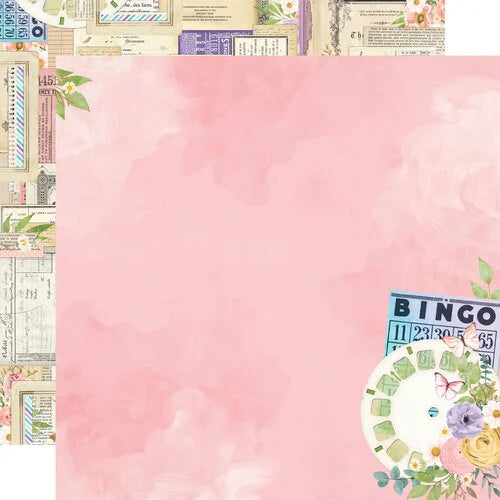 Simple Stories - Simple Vintage Flower Shoppe Collection - 12 x 12 Double Sided Paper - Treasure