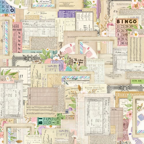 Simple Stories - Simple Vintage Flower Shoppe Collection - 12 x 12 Double Sided Paper - Treasure