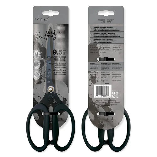 Tonic Studios - Tim Holtz - Non-Stick Micro Serrated Scissors - 9.5 Inch Titanium Shears