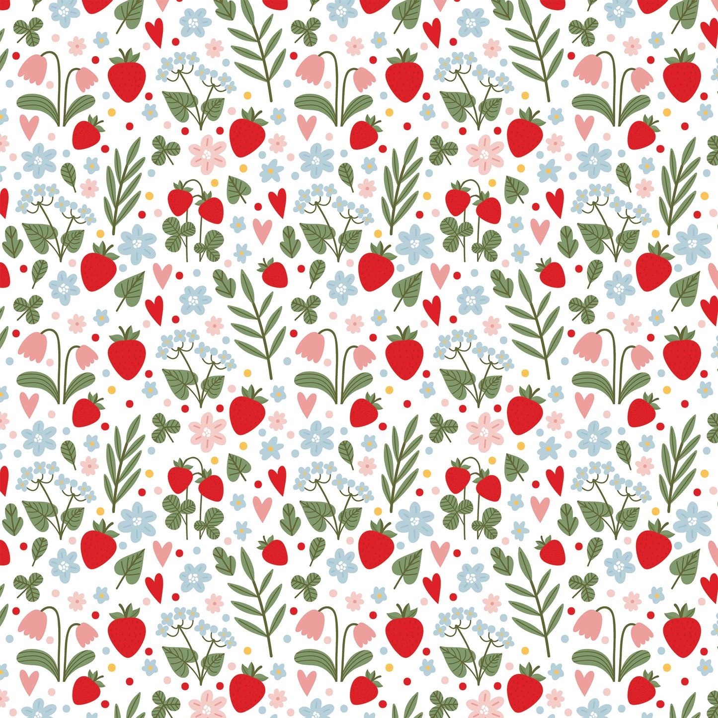 Echo Park - Strawberry Fields Collection - 12 x 12 Double Sided Paper - Garden Berries
