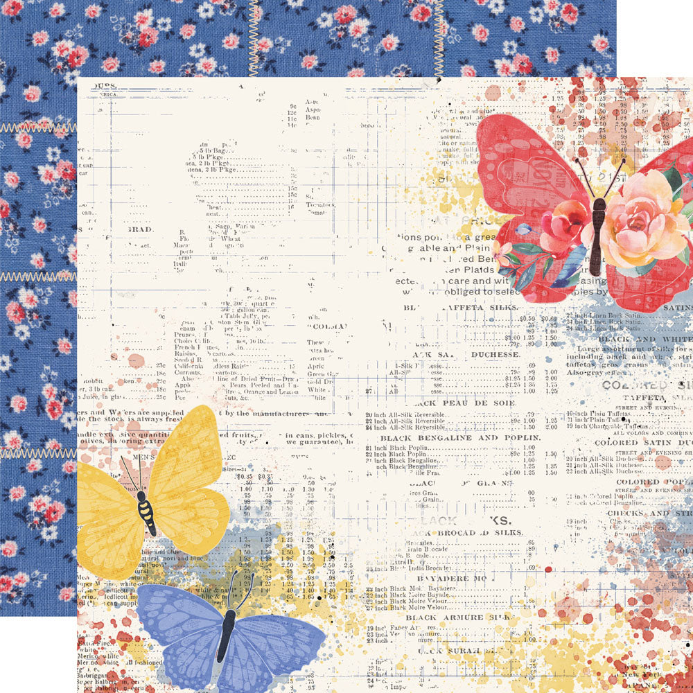 Simple Stories - Simple Vintage Linen Market Collection - 12 x 12 Double Sided Paper - Enjoy Every Minute