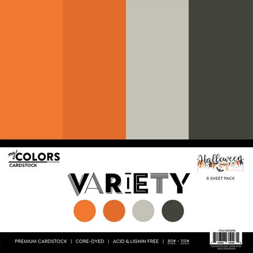 My Colors Cardstock - By PhotoPlay - Halloween Junque Collection - 12 x 12 Cardstock - Variety Pack