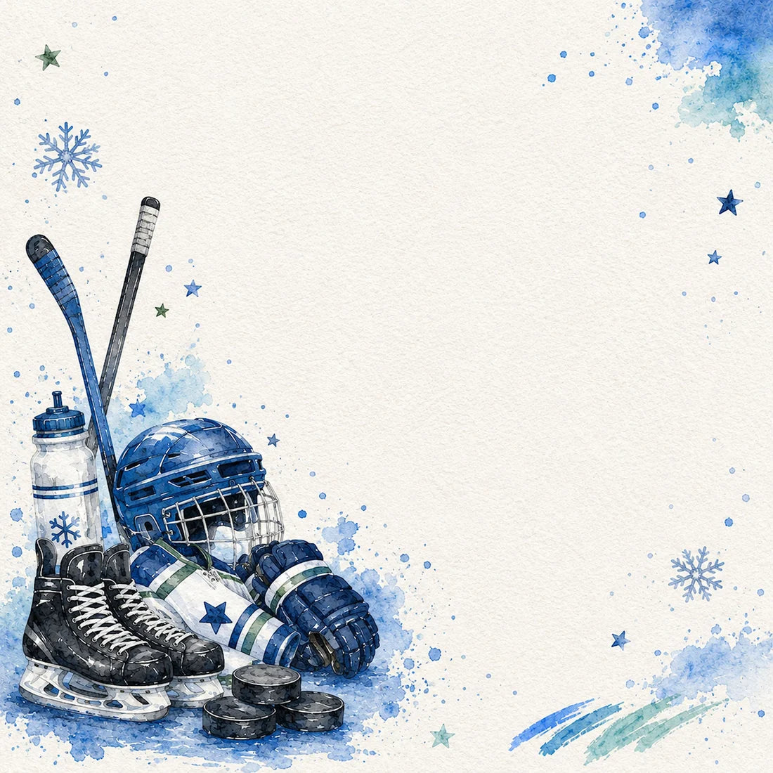 SSC - Sports Collection - 12 x 12 Double-Sided Scrapbook Paper - Hockey