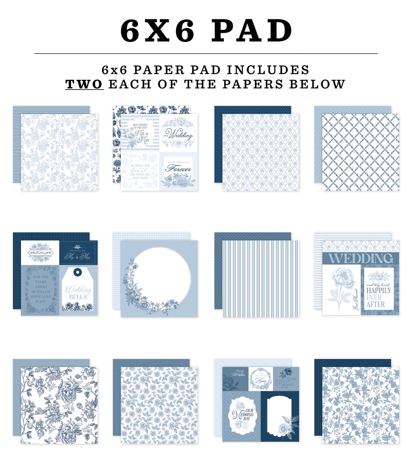Echo Park - Save The Date Collection - 6 x 6 Paper Pad