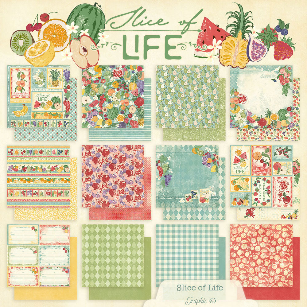 Graphic 45 - Slice Of Life Collection - 12 x 12 Collection Pack