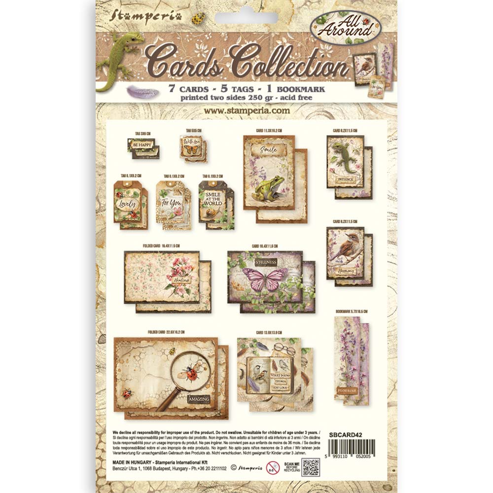 Stamperia - All Around Collection - Printed Art Cards Collection