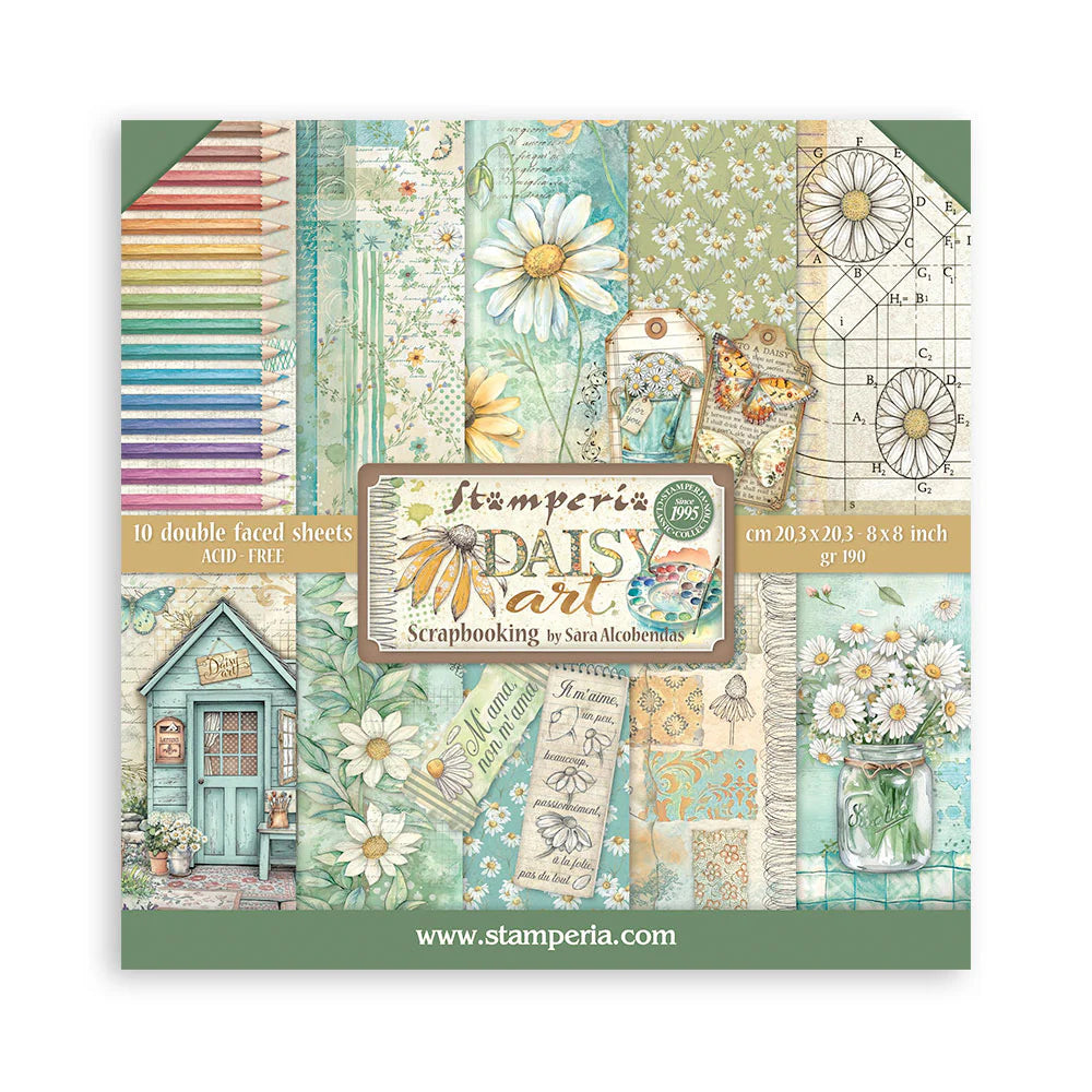 Stamperia - Daisy Art Collection - 8 x 8 Paper Pad