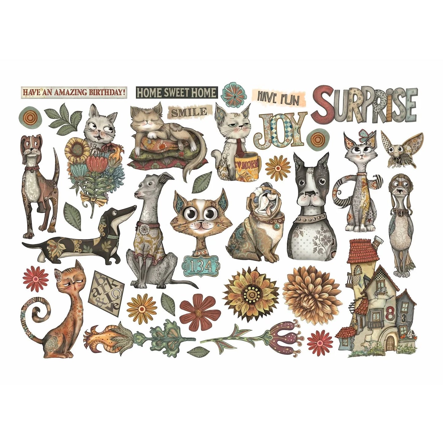 Stamperia - Furry Friends Collection - Ephemera