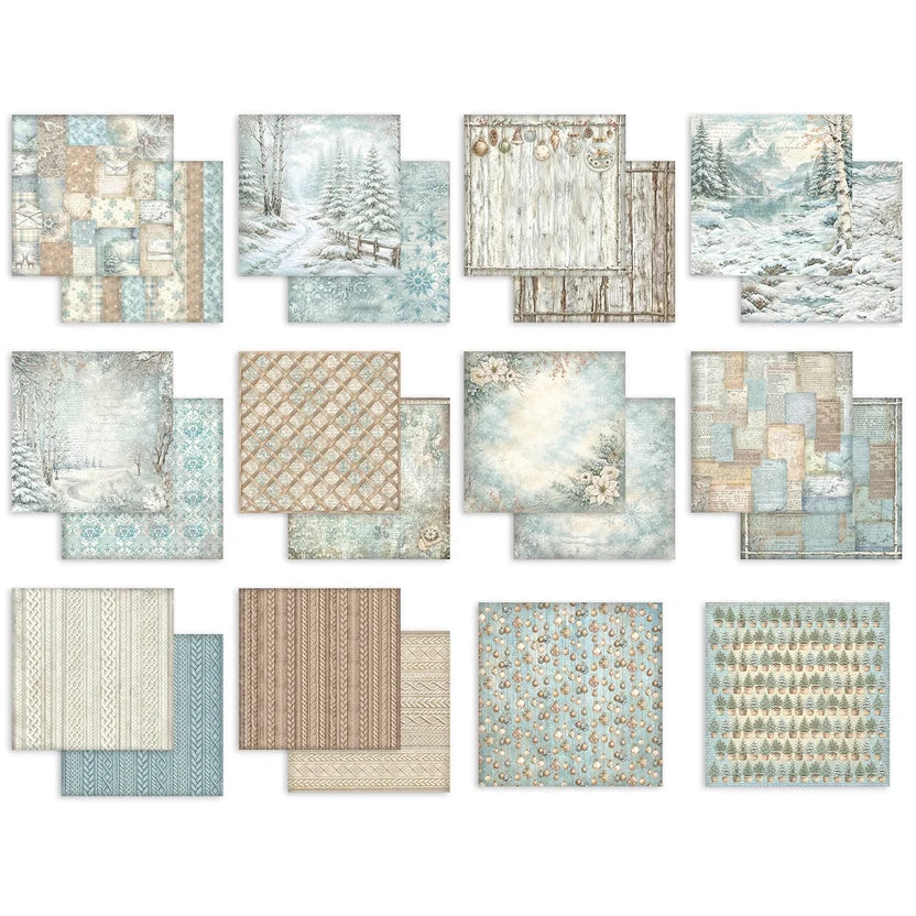 Stamperia - White Christmas Collection - 8 x 8 Paper Pad