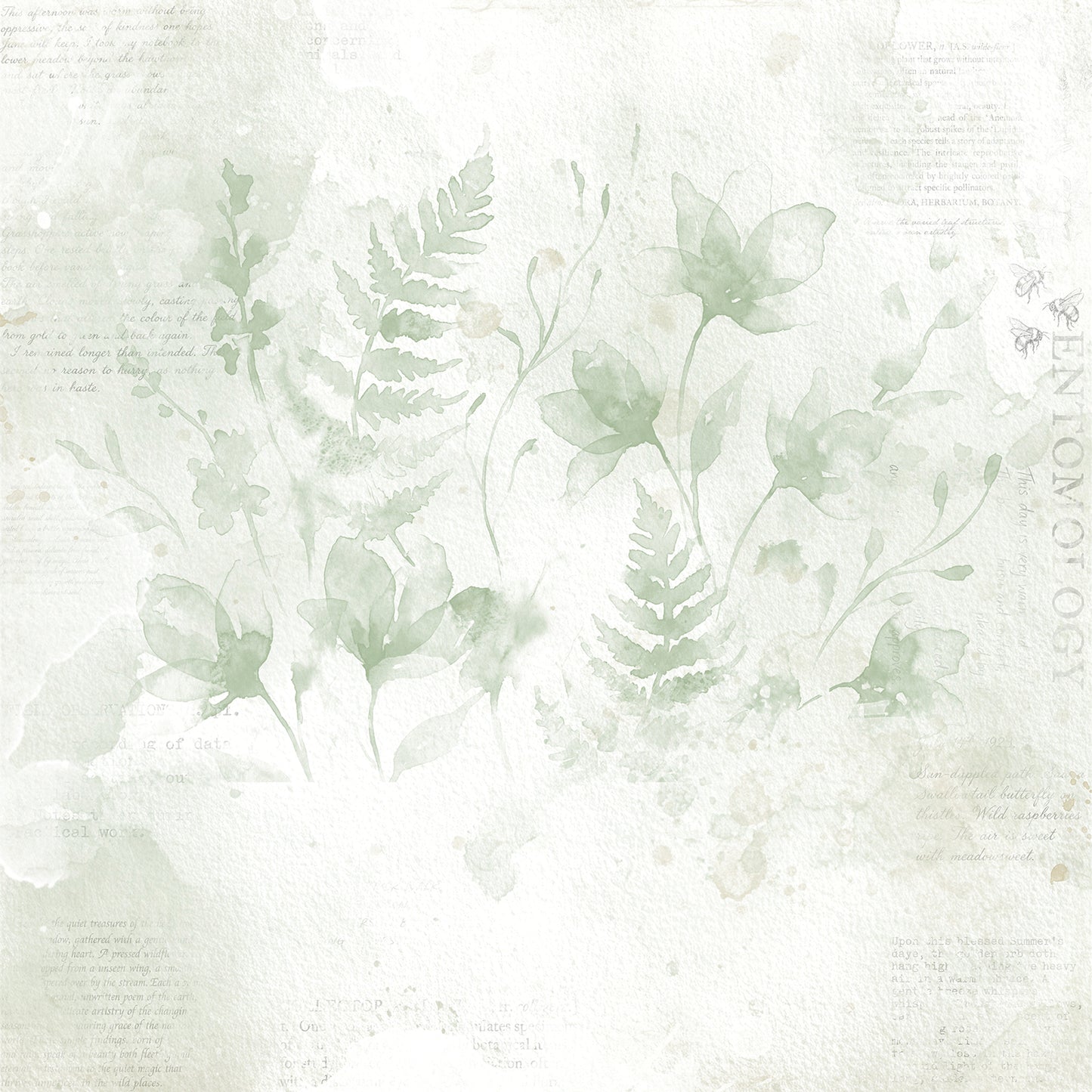 49 And Market - The Quiet Observer Collection - 12 x 12 Double-Sided Paper - Pressed Reminiscence